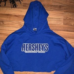 Cropped Blue Hershey’s Hoodie